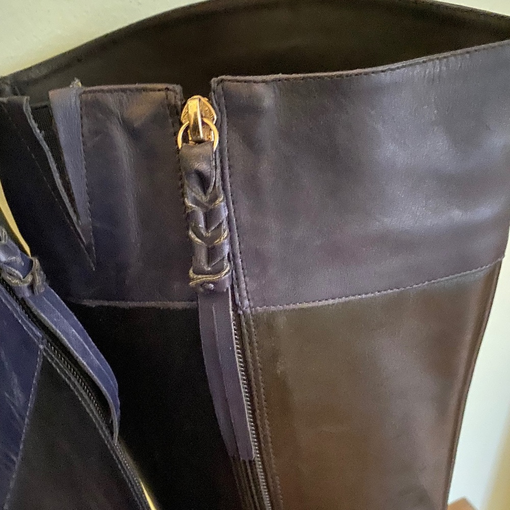Flat Leather Riding Boots - Picture 3 of 3